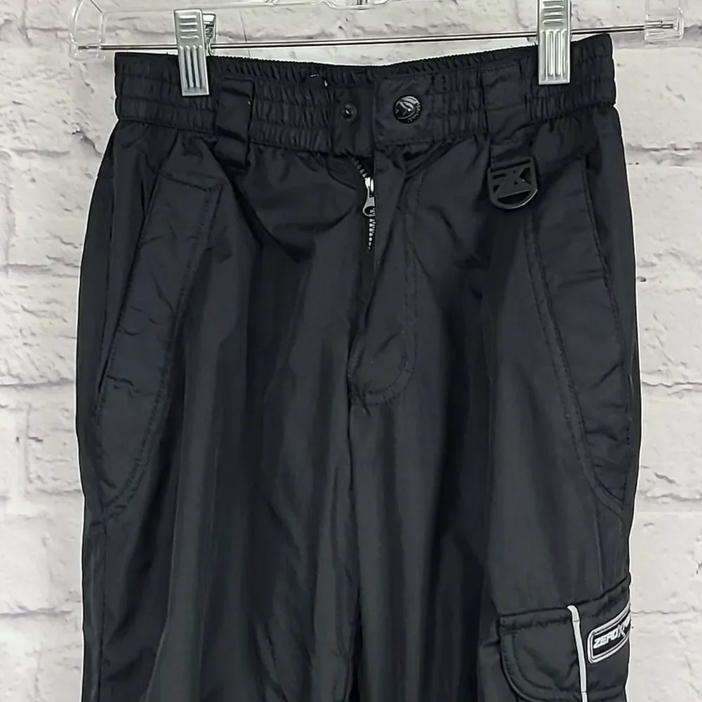 ZeroXposur Boys' S/8 Black Performance Snow Ski Pants Insulated Cargo Pockets